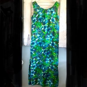 Vtg Fashions of Hawaii Long Dress  Side Slits
